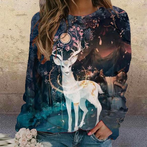 

women's sweaters 2021 halloween print aimal hoodies sweatshirt women autumn winter casual fashion o-neck pullover female vintage stree, White;black