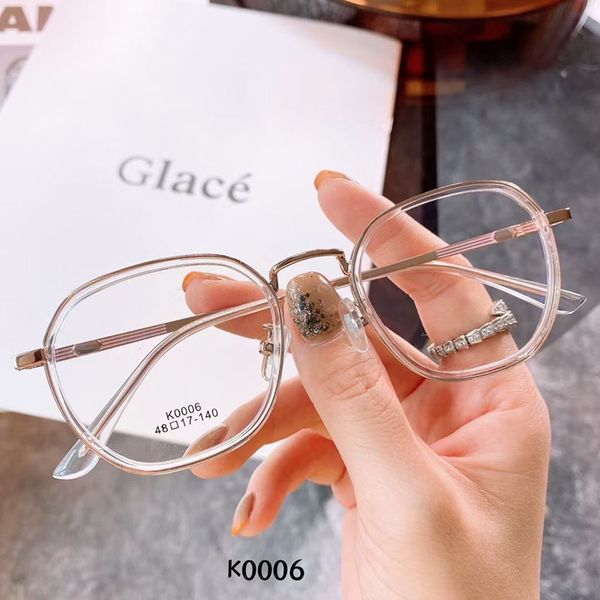 

70% off danyang super small transparent plain frame blue light proof glasses 48 42hw, White;black