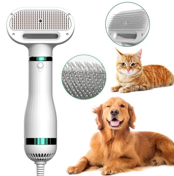 

electric hair brushes 2-in-1 pet dryer brush grooming blower with adjustable temperatures settings for small and medium dogs cats comb