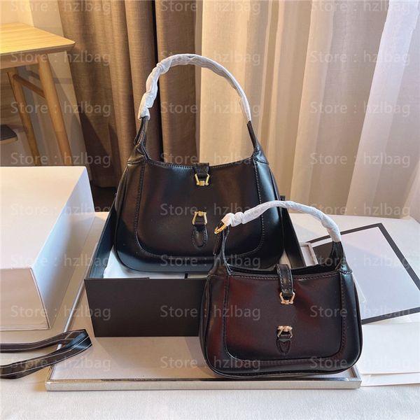 Borsa a tracolla piccola Jackie 1961 Nero Bianco Navy Rosso Toes Borse Borse firmate in pelle con chiusura a pistone stile 636706