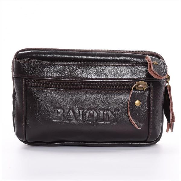

bisi multi function outdoor fanny pack men and women belt waist cow genuine leather phone coin card bag