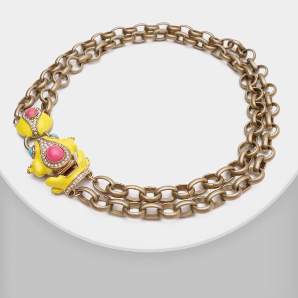 

chains amorita boutique retro and stylish frog necklaces, Silver