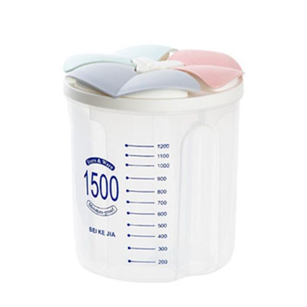 

detachable grain practical coffee bean cereal container grids storage dry with scale transparent kicthen petal lids bottles & ja jars