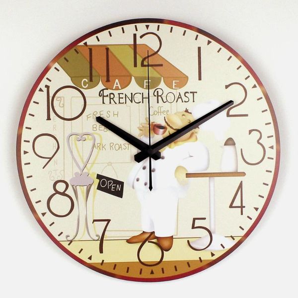 

wall clocks restaurant decoration large clock elegant french-style baked watch children's favorite cartoon characte big