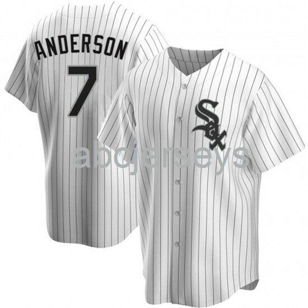 

tim anderson white baseball jersey xs-6xl, Black