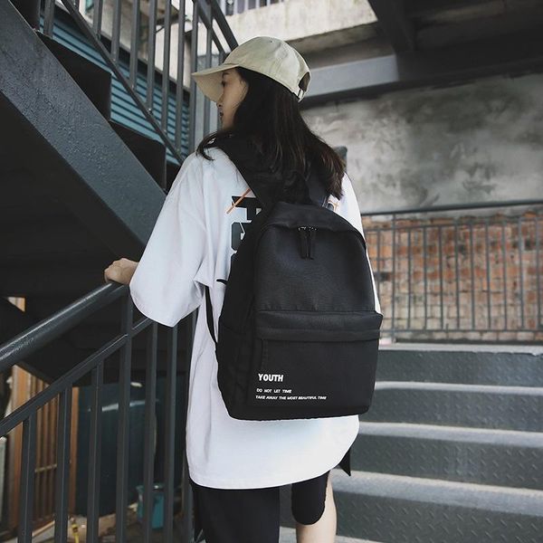 

backpack trendy women oxford school bags for teenage girls boys solid color female travel rucksack student bookbag mochilas