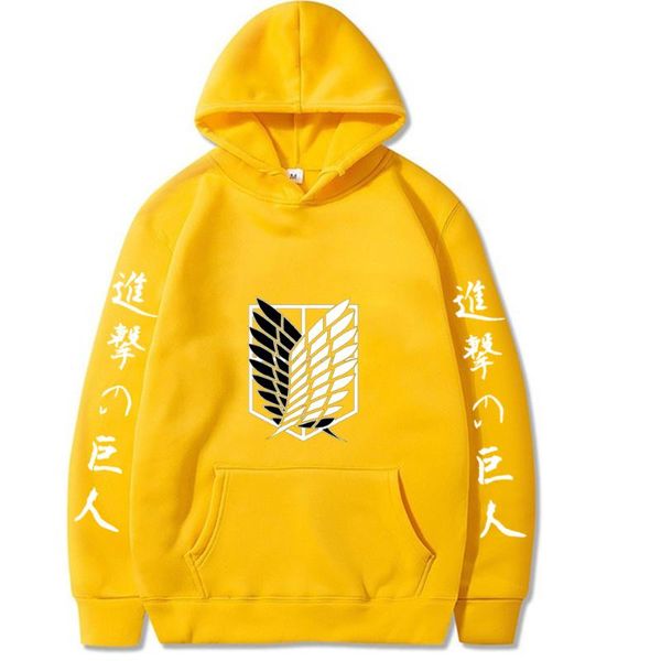 

men's hoodies & sweatshirts attacking giant hoodie fashion pullover casual men sweatshirt, Black