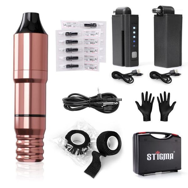 

black friday stigma professional tattoo kit rotary machine pen needle cartridge dc 5.5 interface em1251