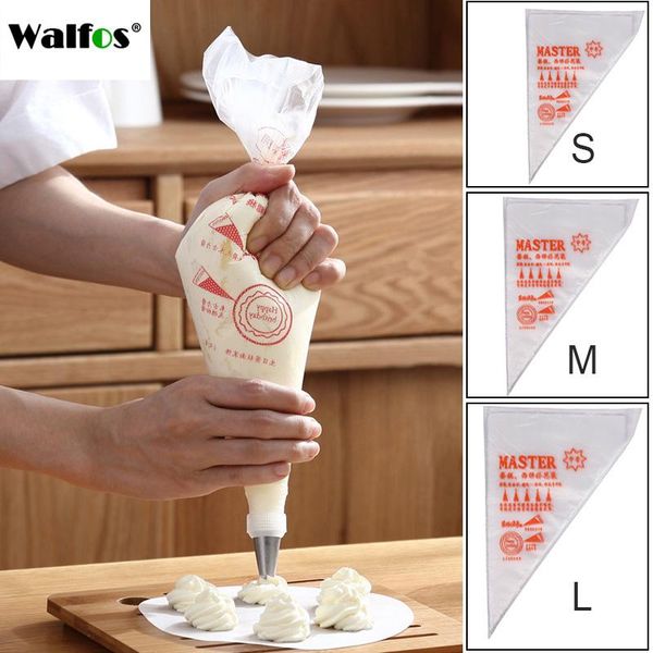 

baking & pastry tools walfos 100pcs pack bag s/m/l size disposable piping icing fondant cake cream decorating tip tool