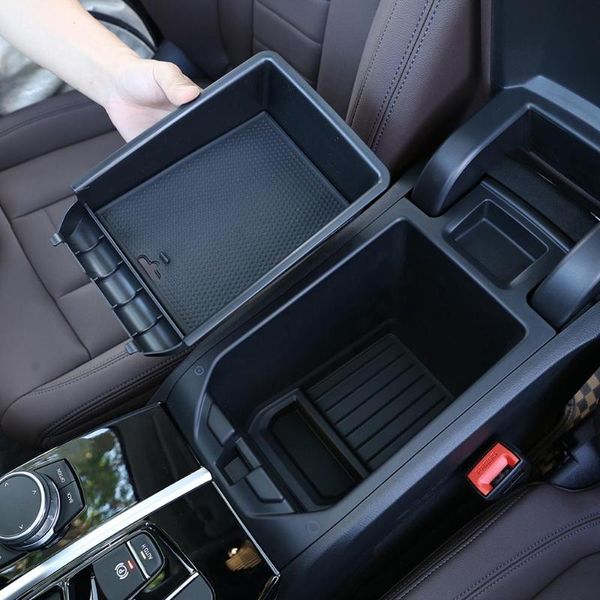 

car organizer black central glove armrest storage box phone tray for x3 g01 2021-2021 year accessories stying