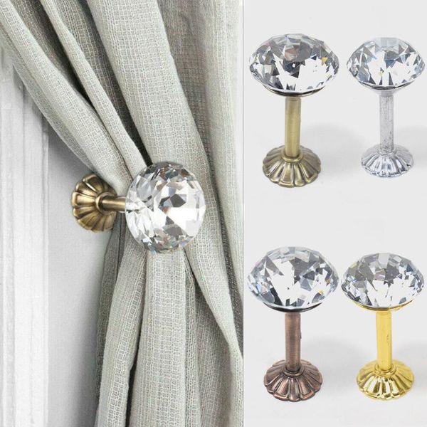 

pcs curtain holdbacks buckle clips back hooks hanger holder w/ crystal decor metal for home decoration accessories other
