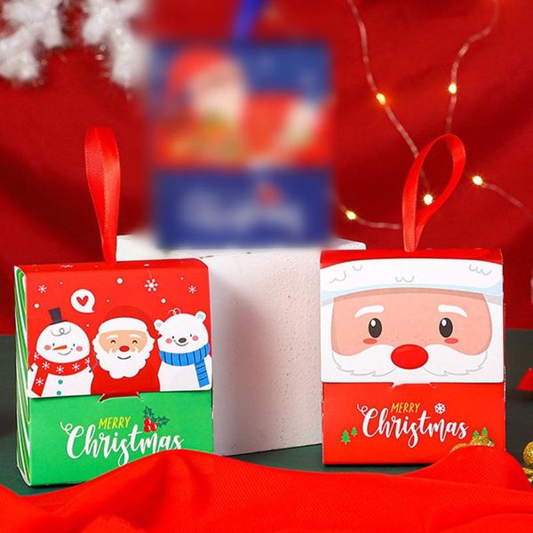 

storage bags 2022 christmas cube designs party favour candy biscuit hanging gift boxes merry paper packaging box santa claus