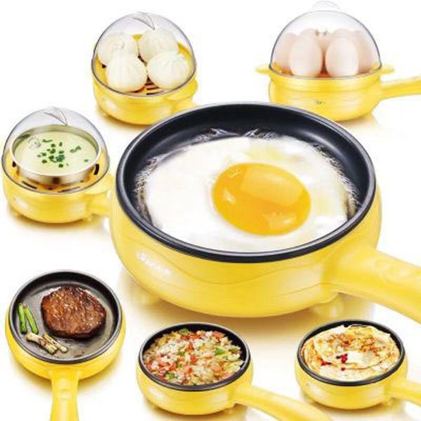 

egg boilers multifunction household mini omelette pancake fried steak electric frying pan non-stick boiled boiler steamer eu us