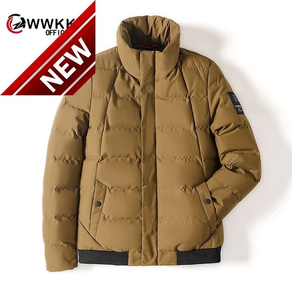 

wwkk 2021 winter jacket mens quality thermal thick coat snow parka male warm outwear fashion - white duck down men, Black