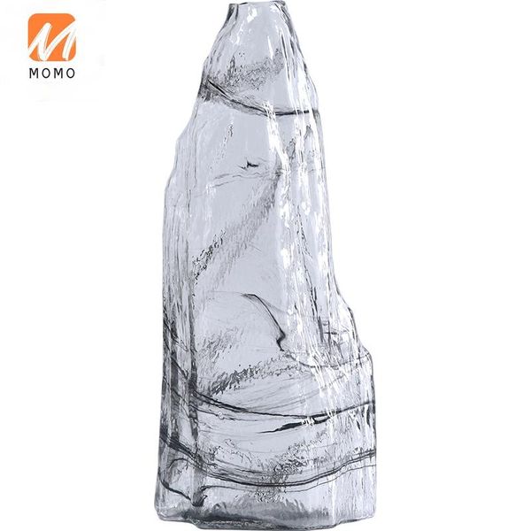 

chinese style glass vase decoration transparent simple ink home hallway living room wine cabinet storage bottles & jars