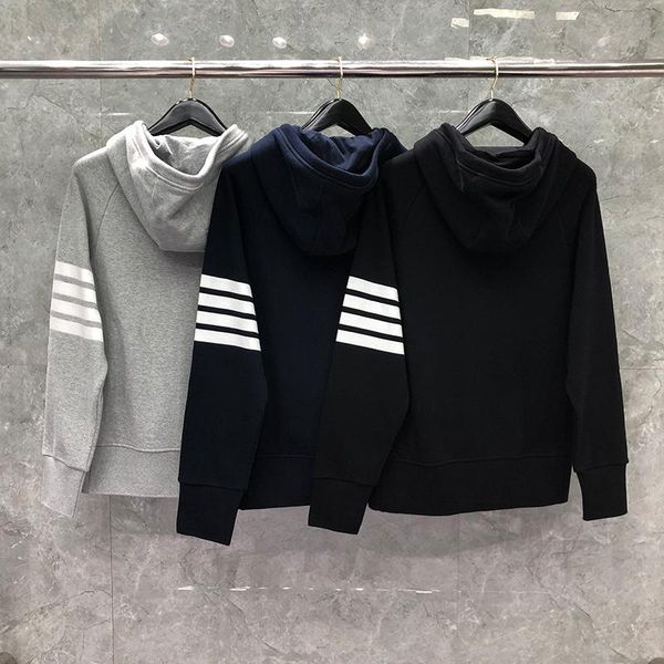 

men's hoodies & sweatshirts 2021 fashion brand hooded clothing thick cotton jacket men casual sportswear fleece winter coat, Black