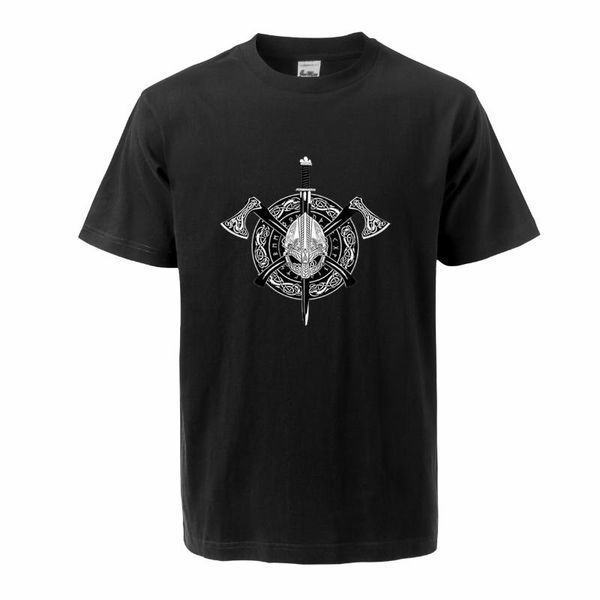 

men's t-shirts tv show ragnar the viking berserker summer fashion t shirt casual short sleeve mens clothing tees, White;black