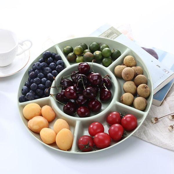 

dishes & plates 6compartment storage tray dried fruit snack plate appetizer serving platter for party candy pastry nuts dessert dish