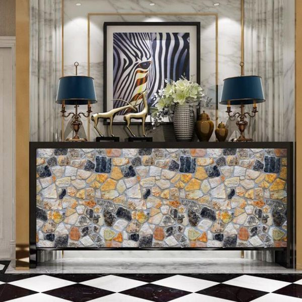 

wallpapers creative 3d stone wallpaper tv background wall paper waterproof pvc self adhesive brick kitchen roll 10m qz121