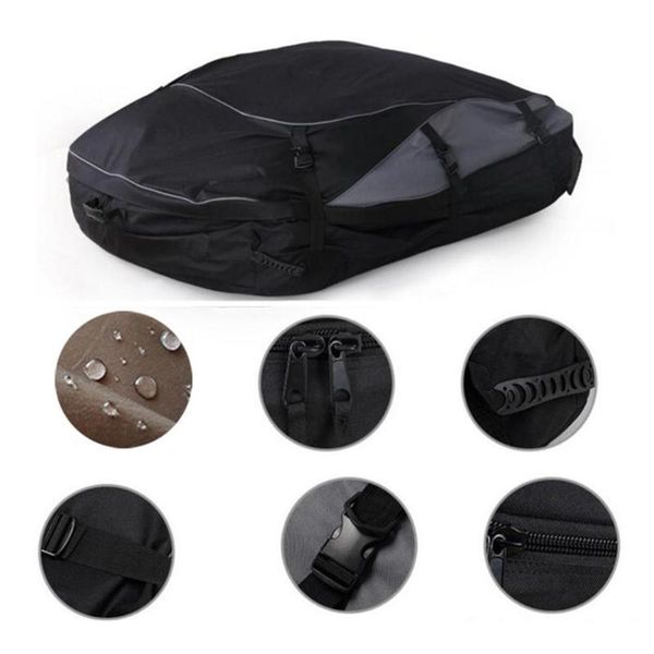 

car organizer 350l roof bag cargo carrier with 8 reinforced straps waterproof roof600d oxford cloth