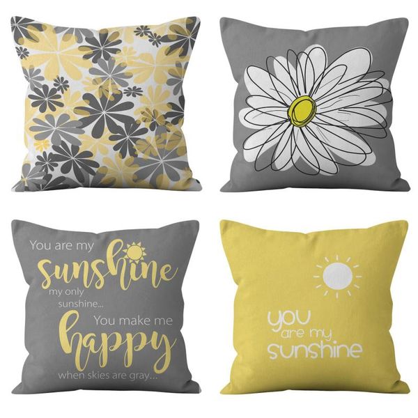 

pillow case fresh daisy letter hug pillowcase home sofa cushion car seat cover bedroom bedside decoration bohemia