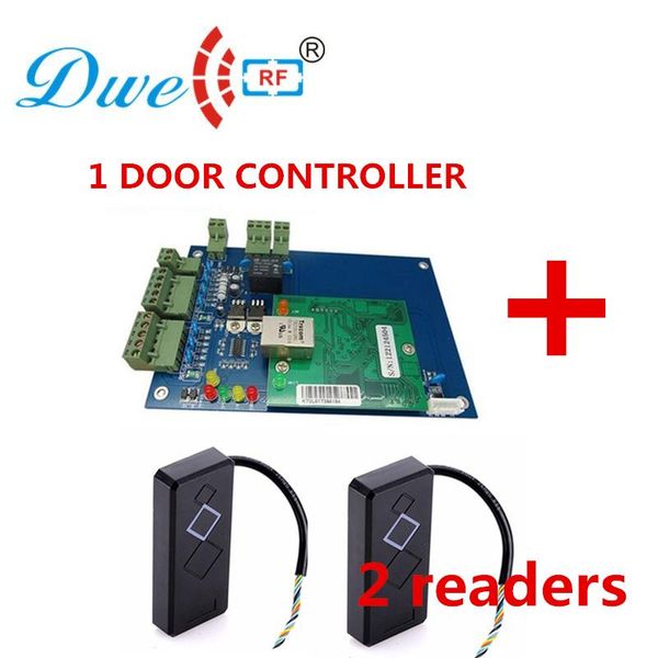 

rf tcp ip one door wiegand access controller control panel with 2pcs 125khz reader fingerprint