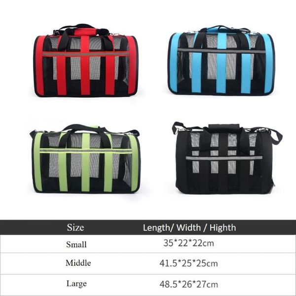 

premium oxford portable breathable and foldable pet carriers bags dog handbag with four air mesh cages car seat covers