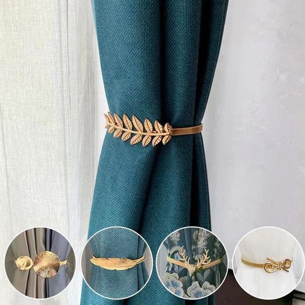 

creative curtain clip metal elk leaves tieback for home decor useful other