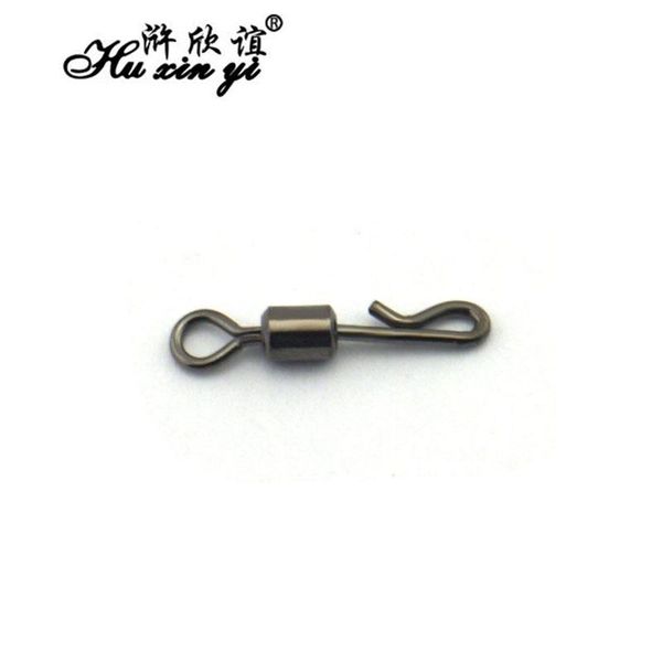 

size(8 10 14) q-shaped swing snap stainless steel swivel fishing tackle hook connector rolling swivels hooks