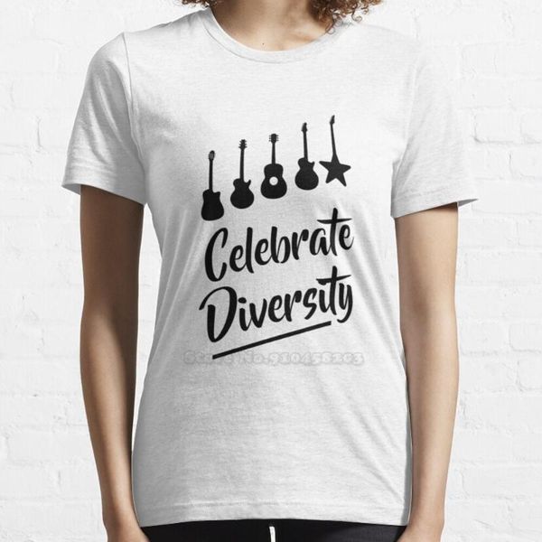 

women's t-shirt celebrate diversity sleeve short t shirt streetswear harajuku, White