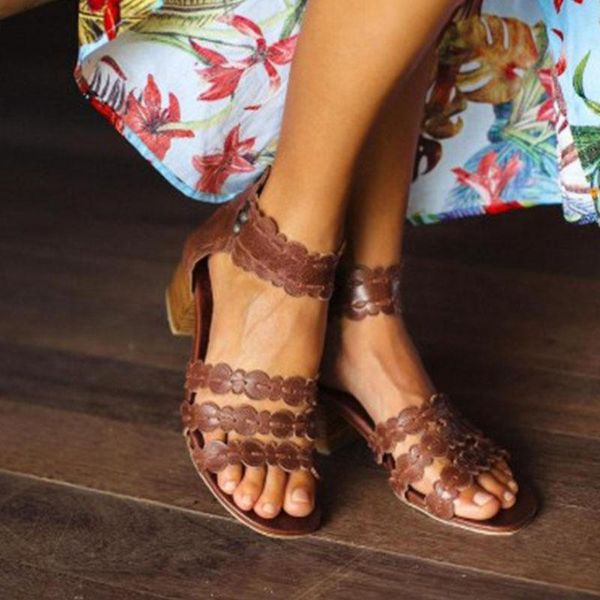 

dress shoes 2021 summer open toe women sandals gladiator mid heels ladies beach black block heel roman big size sandalias