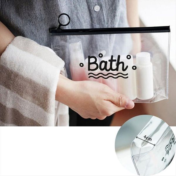

bath pvc travel cosmetic waterproof bags transparent women portable make up bag toiletry organizer storage case wash pouch