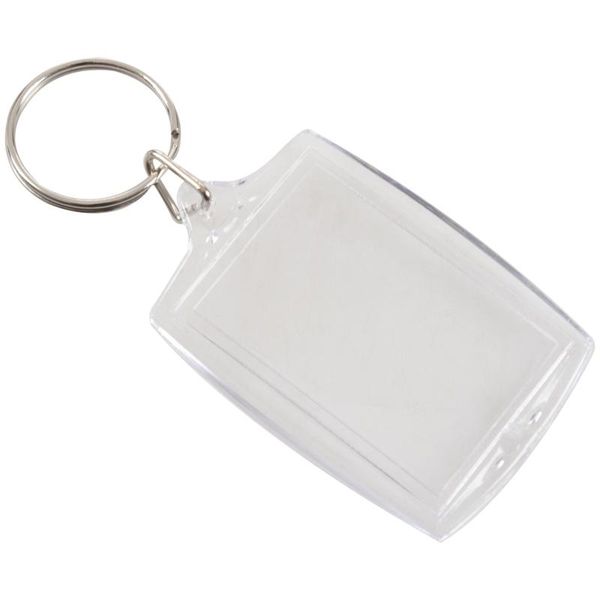 

keychains 50 key chains&key rings with transparent picture frames, Silver