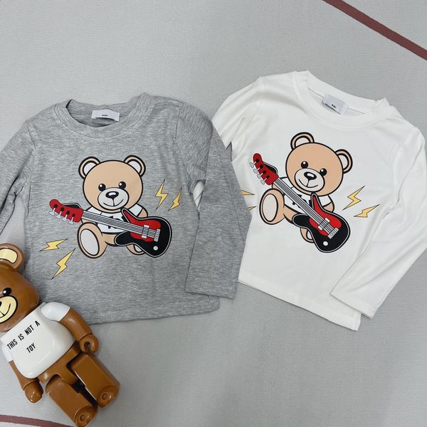 Kinder T-Shirt lange Ärmel für Jungen Mädchen Kleinkind Kinderbaby Kleidung Cartoon Bären Muster Freizeit Tops T-Shirt Hemd Kinder Kleidung