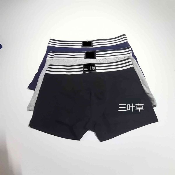 

underpants the high-quality goods underwear men's trendy brand pure cotton medium waist flat four legged pants, adi ad, Black;white