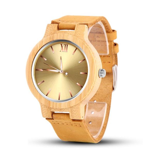 

wristwatches luxury gold wood watch men fashion wooden men's unique watches clock saat reloj hombre relogio masculino, Slivery;brown