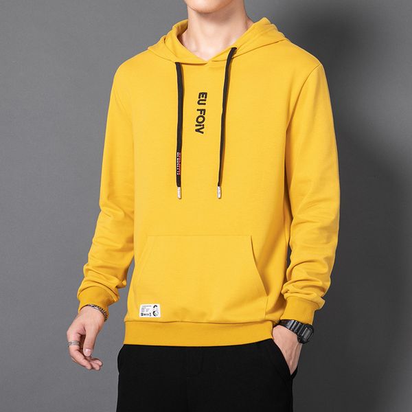 

men's hoodies & sweatshirts homens com capuz casaco primavera outono movimento pulÃ´ver masculino diÃ¡rio macio solto o pescoÃ§o sÃ³lido im, Black