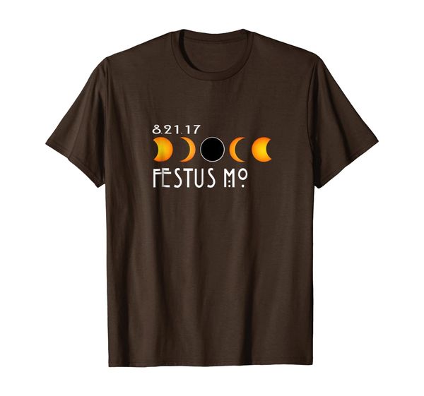 

festus missouri total solar eclipse 2017 t-shirt, White;black