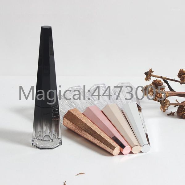 

storage bottles & jars 20/50pcs 4.5ml empty octagonal lip gloss tube clear lipbalm pipe shell with silver cover diy cosmetic refillable cont