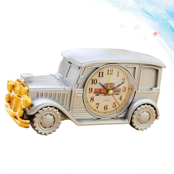 

other clocks & accessories 1pc classic car shape clock deskalarm bedside room decoration for home dorm office silver