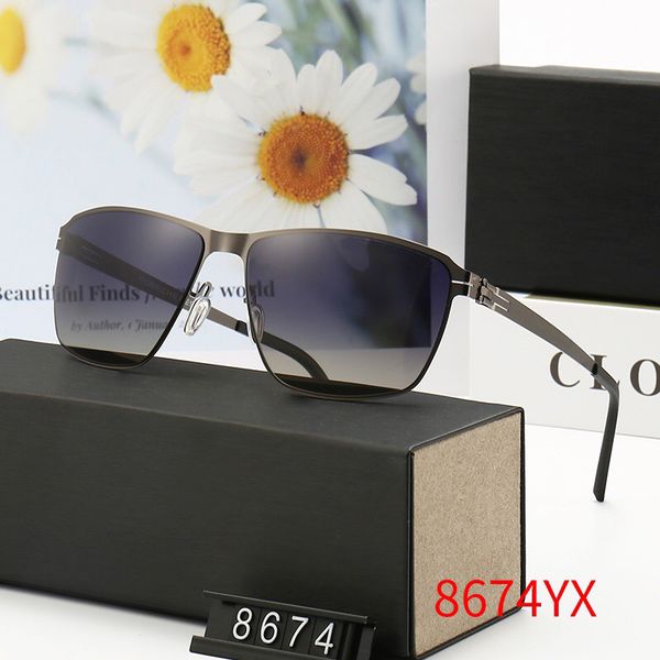 

8674 fashion designer brand sunglasses for men and women travel shopping uv400 protection retro shades pilot, White;black