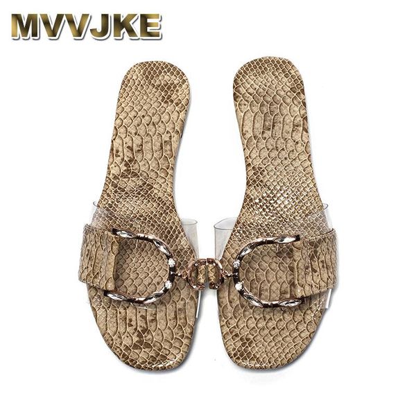 

slippers mvvjke women snake summer sandals slipper outdoor flip-flops beach shoes fashion casual transparent chanclas mujer, Black