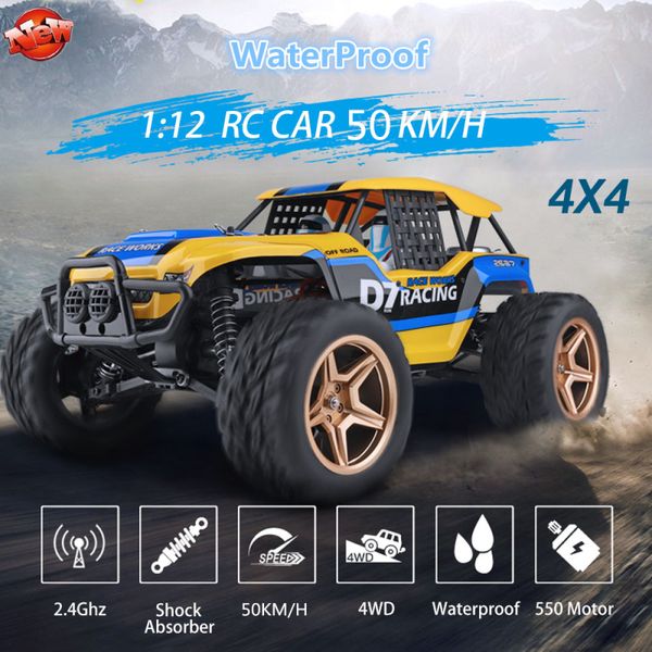 

high speed off road 4wd 2.4g electric remote control car 50km/h drift rc car 112 waterproof independent suspension racing car