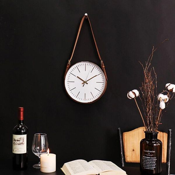 

wall clocks round dial silent hanging quartz clock home living room bedroom decoration decor crafts office
