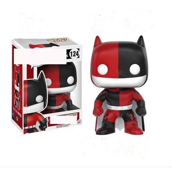 

funko pop red and black batman little ugly hand-made doll model car decoration 124#