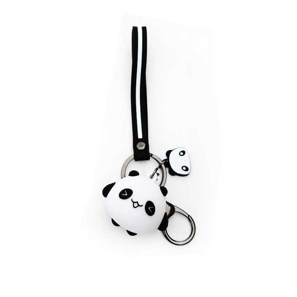 1 pc cute panda keychain para homens mulheres chaveiro de bolsa de mochila carro pingente de carro de pelúcia chaveiro titular titular bijuters presente g1019