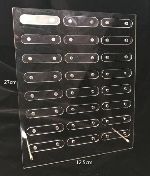

wholesale transparent acrylic dust-proof display stand board sample frame magnetic nail art kits