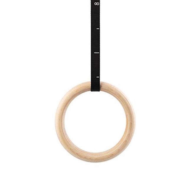 1/2 PC anello in legno anello in legno Ginnastica portatile Anelli in palestra Spalla Resistenza Fitness Attrezzatura Fitness Attrezzatura 28mm 32 mm Ribbon da ballo