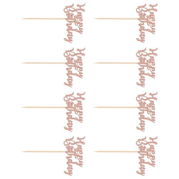 

other festive & party supplies 12pcs birthday cake ers ornaments favors (rose gold)