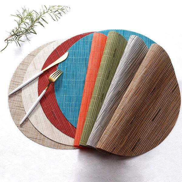 

mat nordic style round printed dining table cushion heat resistant insulation western-style placemat surprise price sale mats & pads